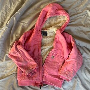 Carhartt Pink Sherpa-Lined Hooded Jacket